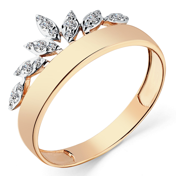 Кольцо, золото, бриллиант, 1-108608-00-00